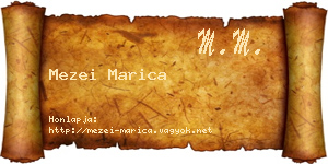 Mezei Marica névjegykártya